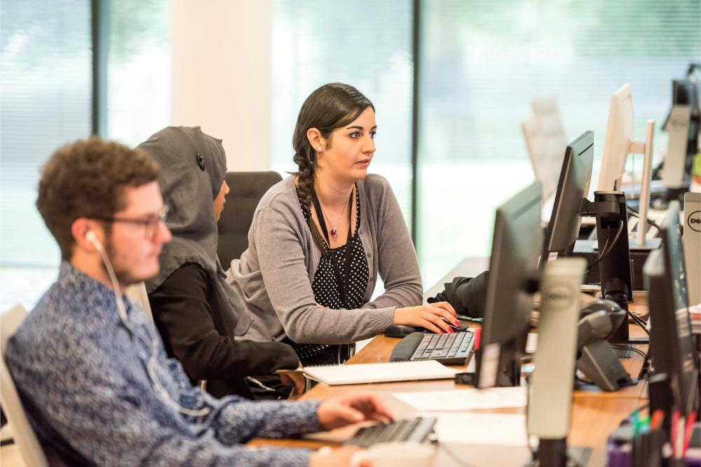 Young professionals working on their computers